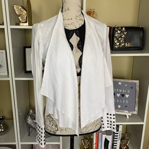 INC white linen jacket